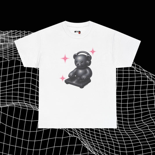 DJ Bear Graphic Tee, Unisex 100% Cotton T-Shirt